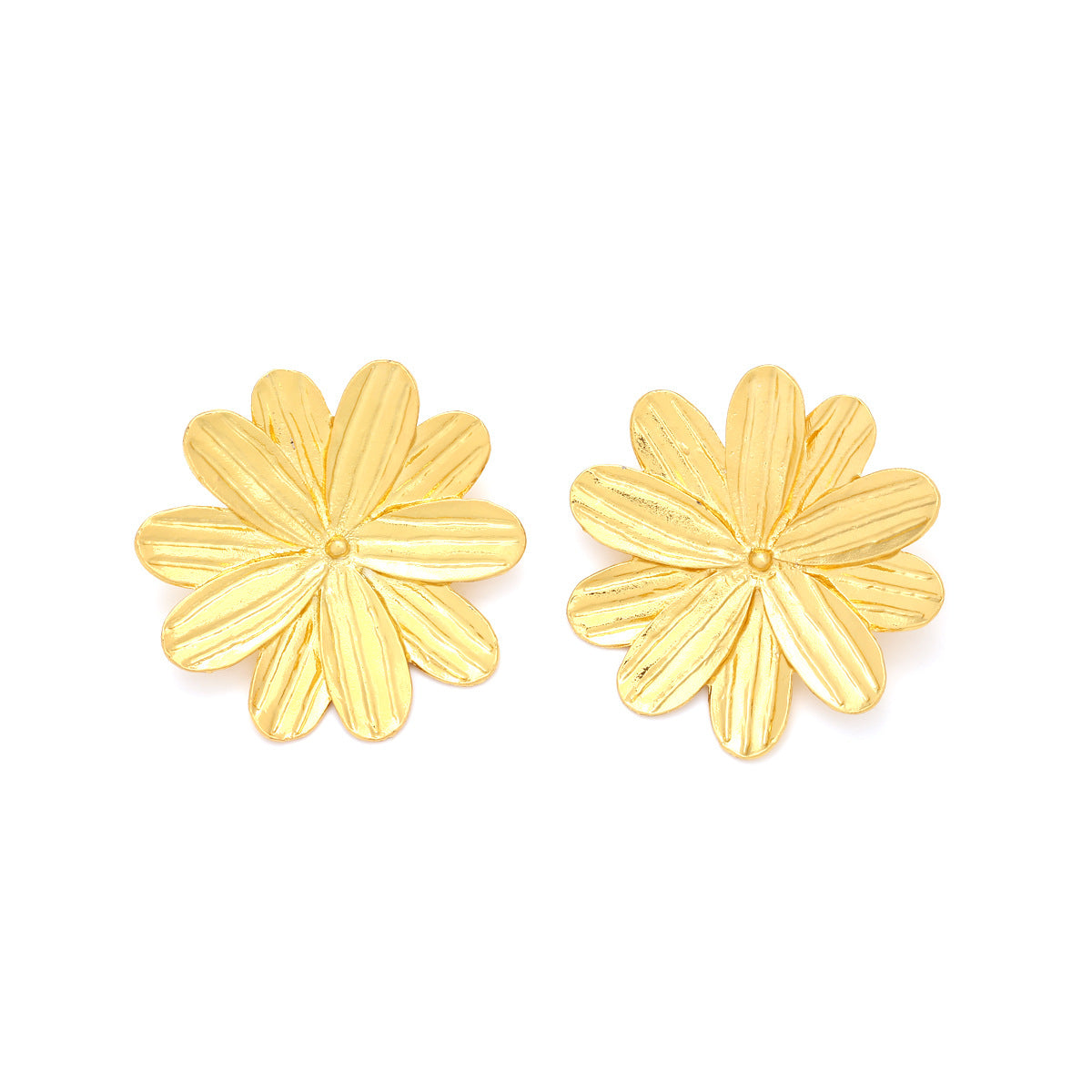 Minimalist Design Alloy Flower Earrings