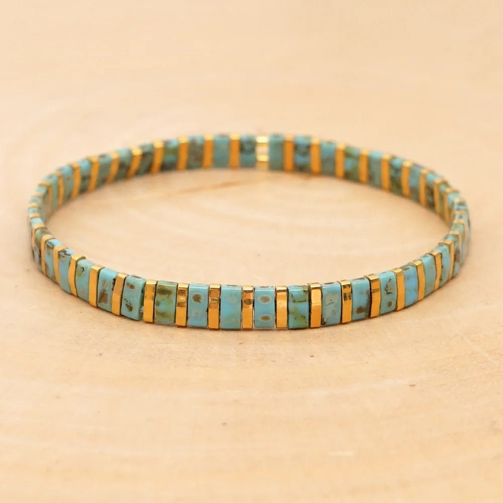 Women's Bohemian Glass Beaded Bracelet – Trendy & Elegant