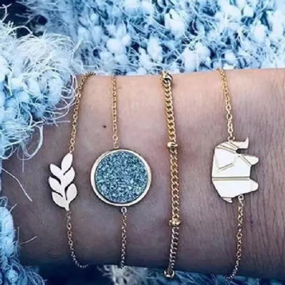 Bohemian Bracelets & Bangles Set – Vintage Beaded Boho Charm Jewelry for Women