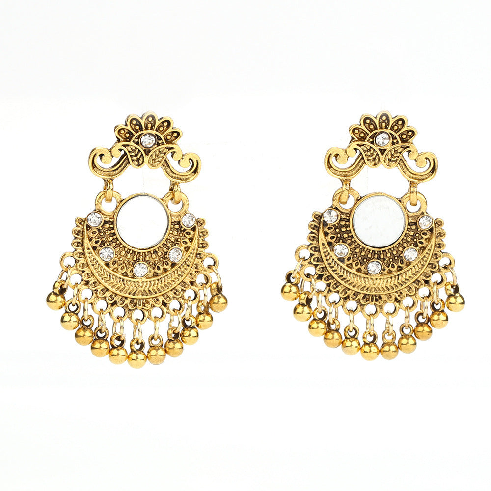 Bell Tassel Earrings Diamond Lens