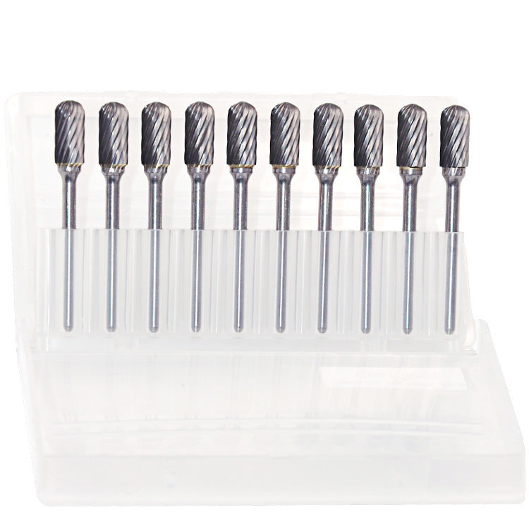 10pc Shank Tungsten Carbide Milling Cutter Rotary brocas com escareador hss steel cone drill set diamond drill 3x6mm