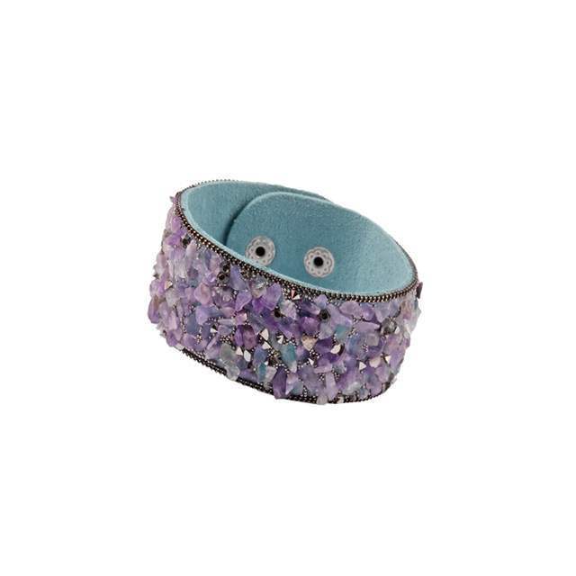 Leather Wrap Bracelet for Women Crystal Couple Jewelry