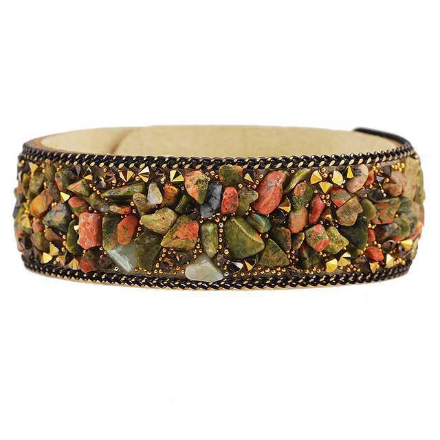 Leather Wrap Bracelet for Women Crystal Couple Jewelry