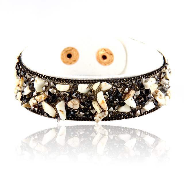 Leather Wrap Bracelet for Women Crystal Couple Jewelry
