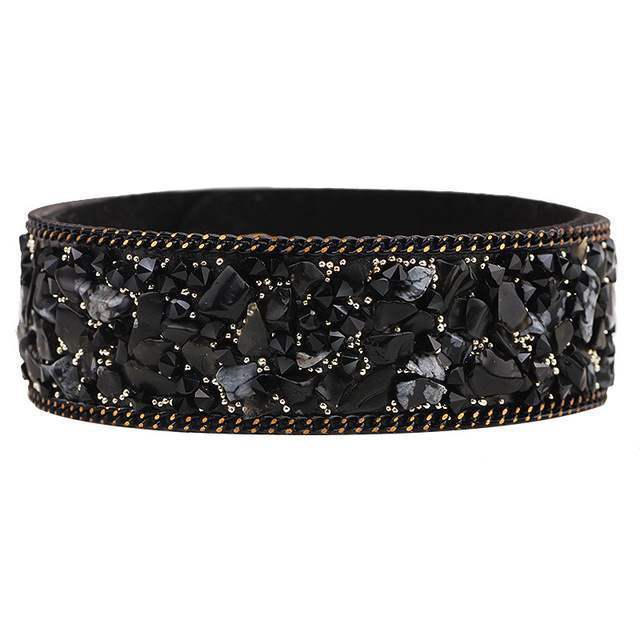 Leather Wrap Bracelet for Women Crystal Couple Jewelry