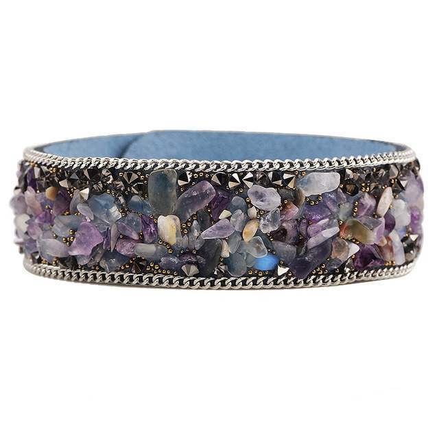 Leather Wrap Bracelet for Women Crystal Couple Jewelry