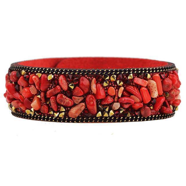 Leather Wrap Bracelet for Women Crystal Couple Jewelry