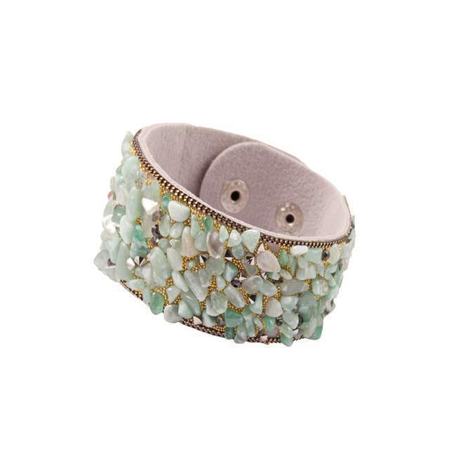 Leather Wrap Bracelet for Women Crystal Couple Jewelry