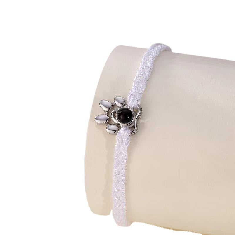 New Dog Claw Projection Languages I Love Your Photo Engraved Bracelet