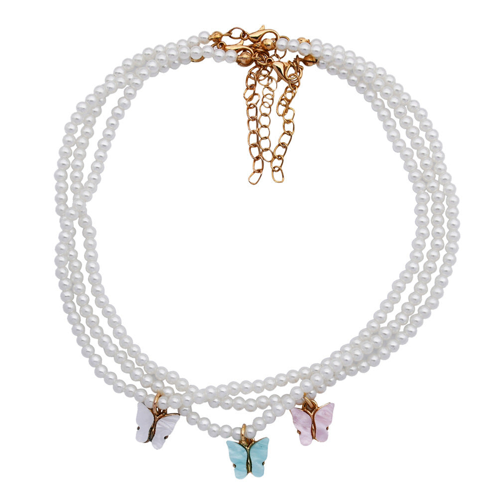 Cars&Bags Opal Bow Knot Pearl Necklace Women