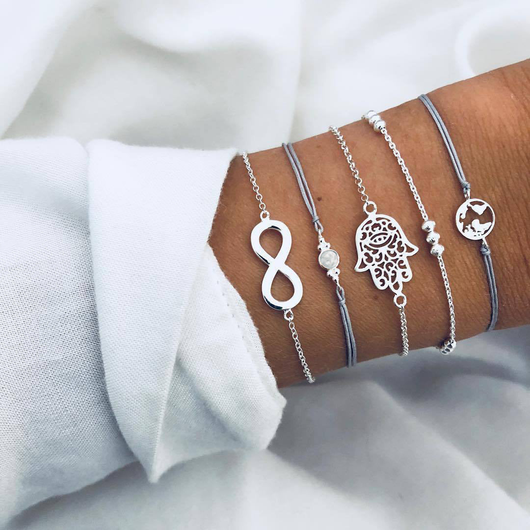 Bohemian Bracelets & Bangles Set – Vintage Beaded Boho Charm Jewelry for Women