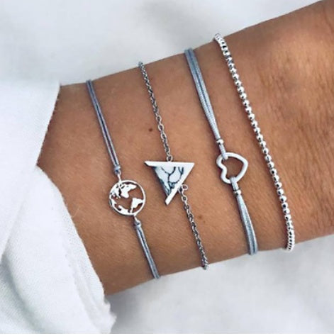 Bohemian Bracelets & Bangles Set – Vintage Beaded Boho Charm Jewelry for Women