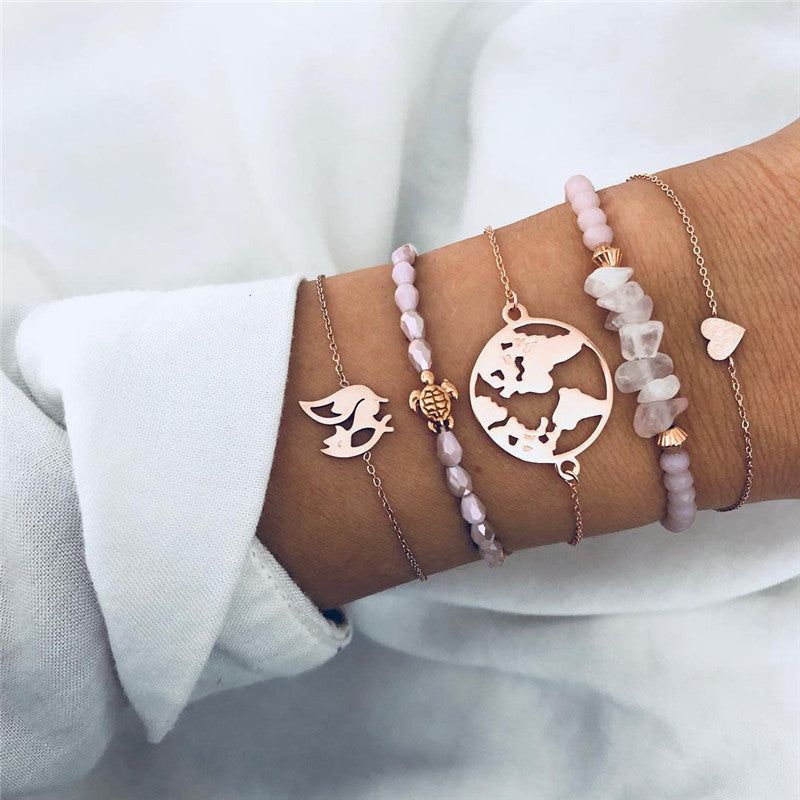 Bohemian Bracelets & Bangles Set – Vintage Beaded Boho Charm Jewelry for Women