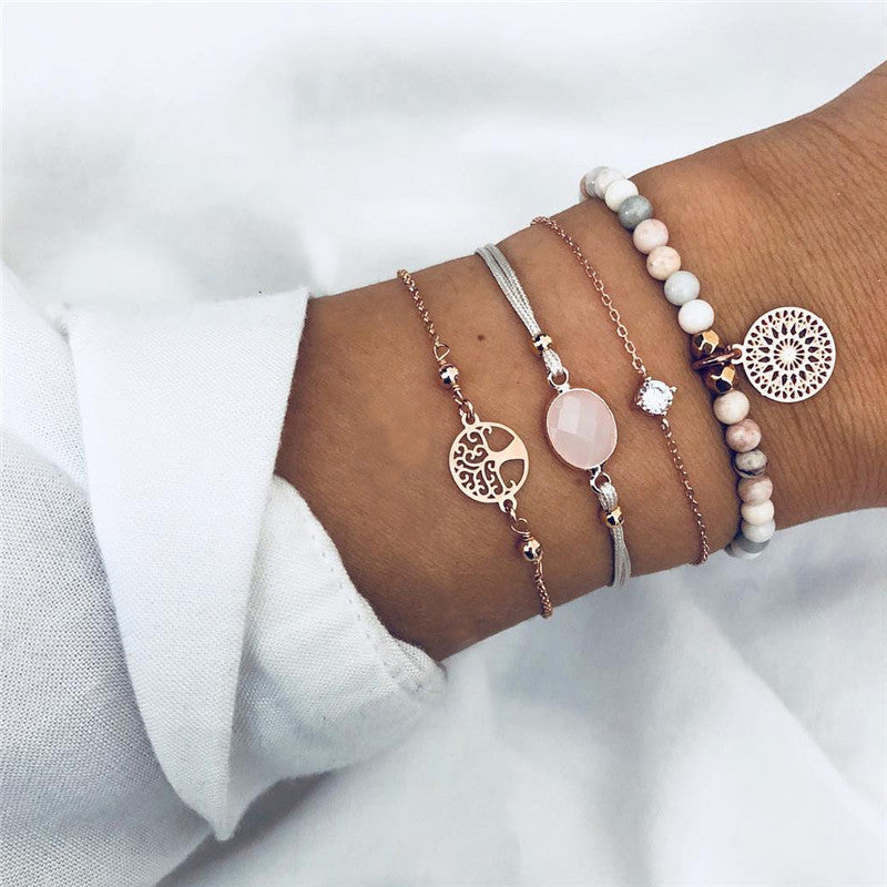Bohemian Bracelets & Bangles Set – Vintage Beaded Boho Charm Jewelry for Women