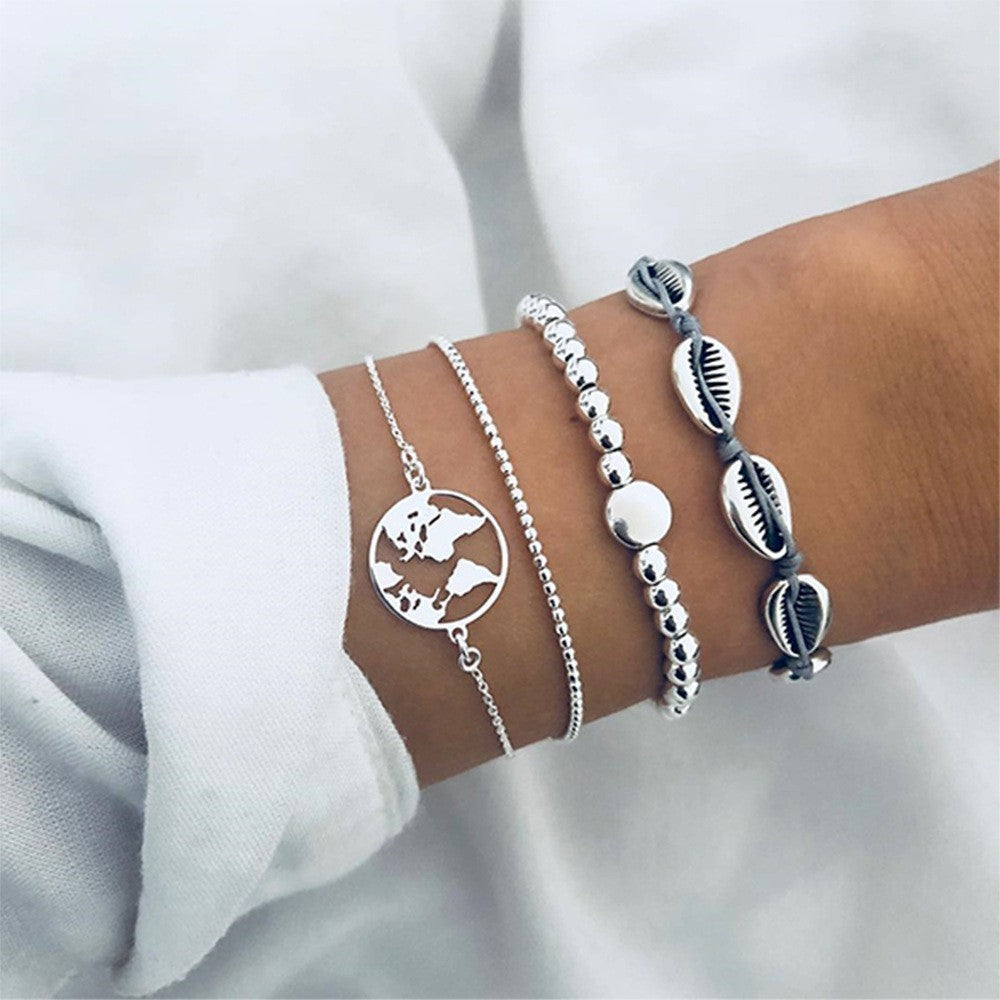 Bohemian Bracelets & Bangles Set – Vintage Beaded Boho Charm Jewelry for Women
