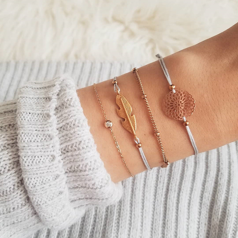 Bohemian Bracelets & Bangles Set – Vintage Beaded Boho Charm Jewelry for Women