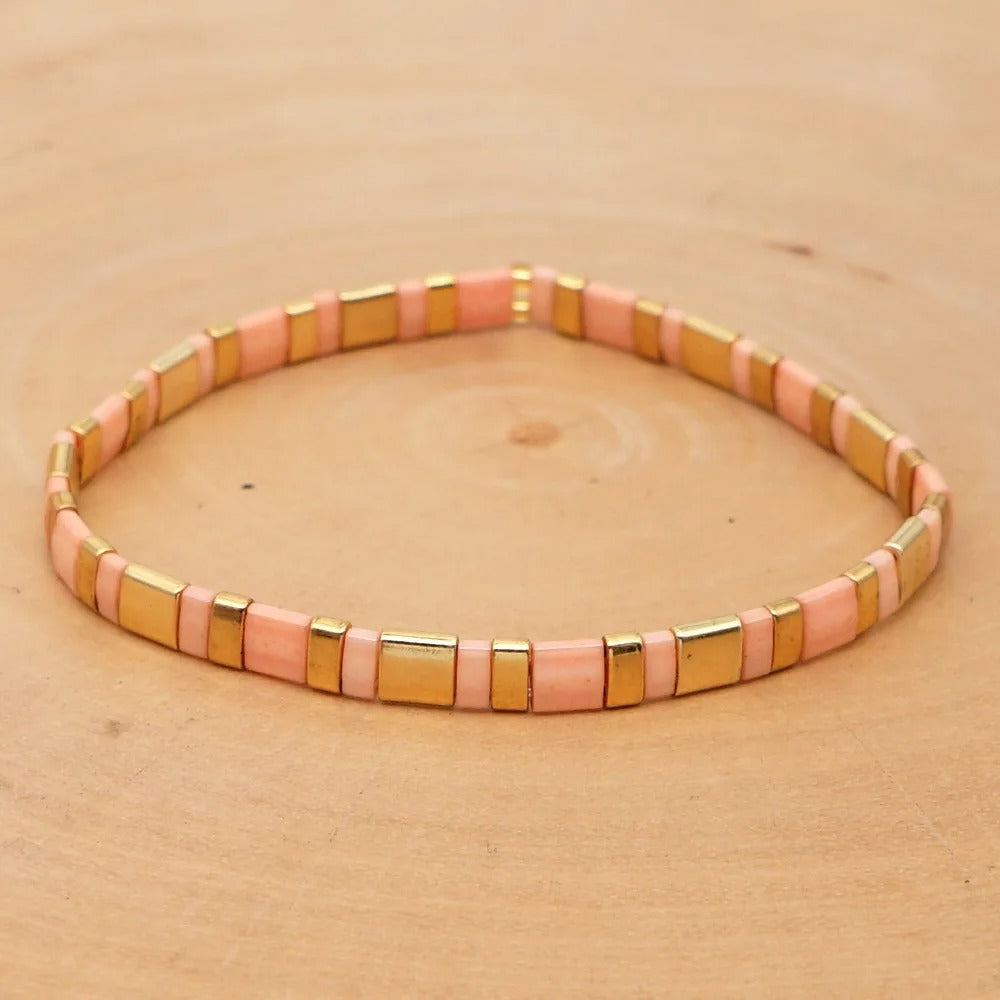 Women's Bohemian Glass Beaded Bracelet – Trendy & Elegant
