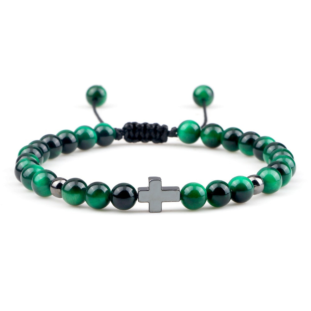 Ornament Cross Woven Beads Bracelet Pull Pendant