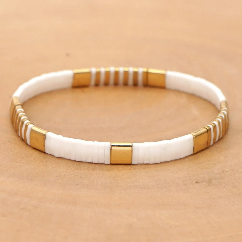 Women's Bohemian Glass Beaded Bracelet – Trendy & Elegant