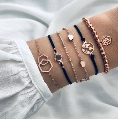 Bohemian Bracelets & Bangles Set – Vintage Beaded Boho Charm Jewelry for Women