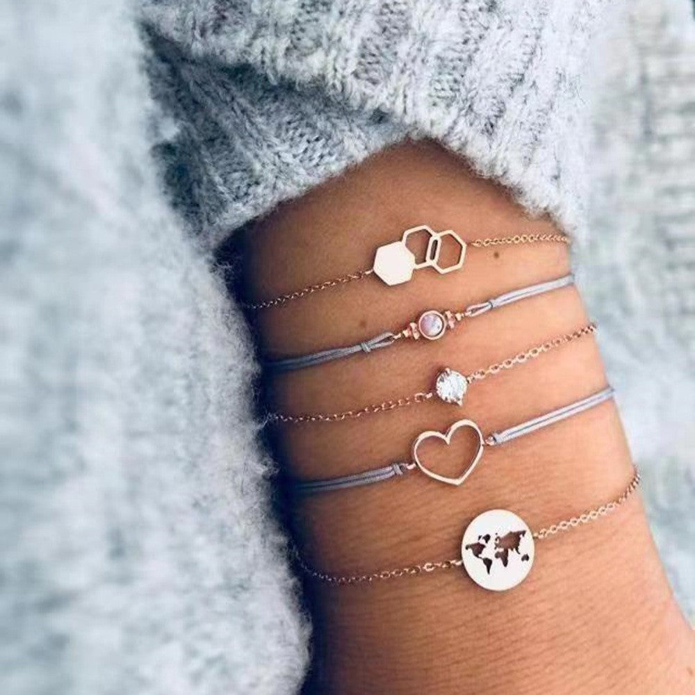 Bohemian Bracelets & Bangles Set – Vintage Beaded Boho Charm Jewelry for Women