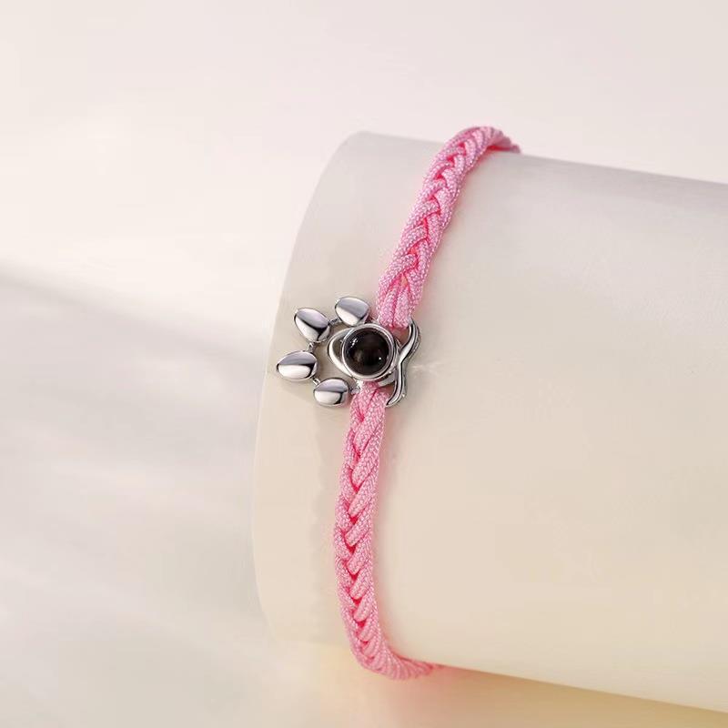 New Dog Claw Projection Languages I Love Your Photo Engraved Bracelet