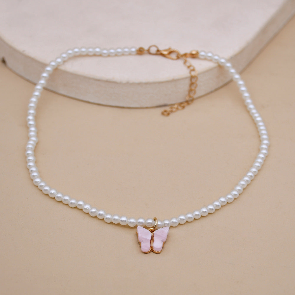 Cars&Bags Opal Bow Knot Pearl Necklace Women