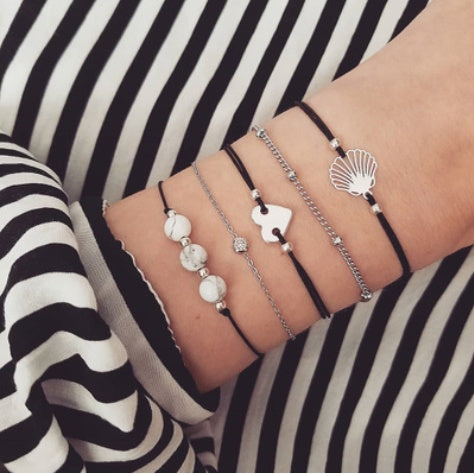 Bohemian Bracelets & Bangles Set – Vintage Beaded Boho Charm Jewelry for Women