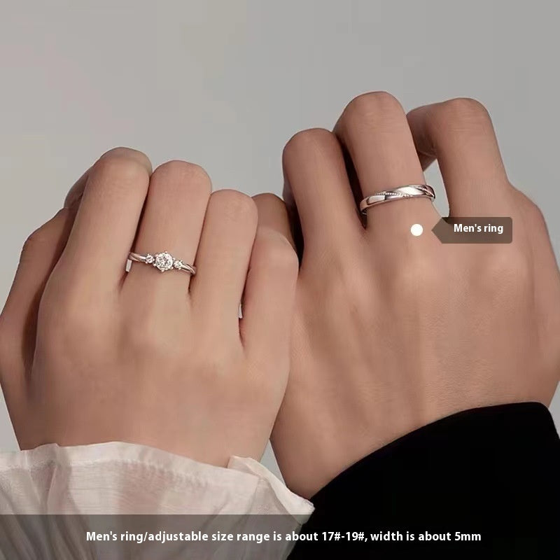 Cars & Bags Silver Plated Love Ring at First Sight Simple Bracelet