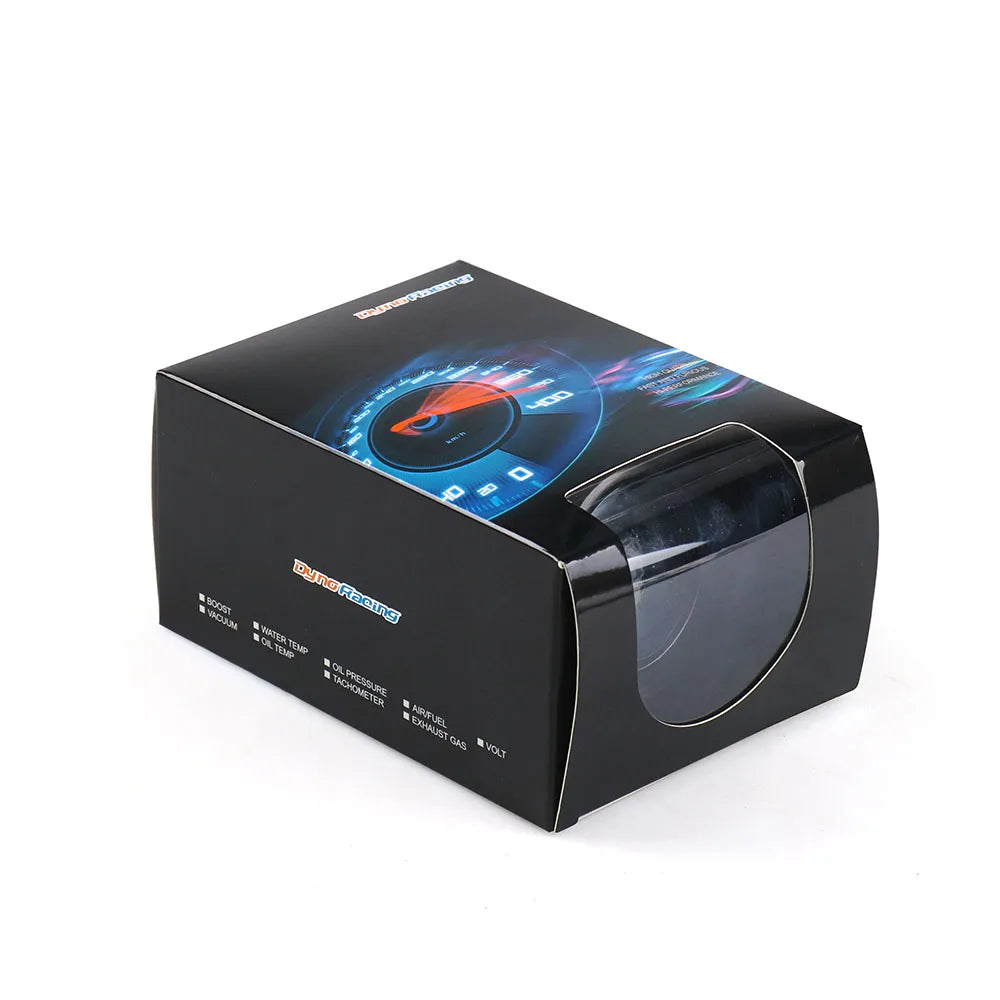 Dynoracing 2" 52mm Car Digital Tachometer Rpm Gauge Turbo Boost Gauge PSI Voltmeter Water Temp Oil Temp Oil Pressure Gauge