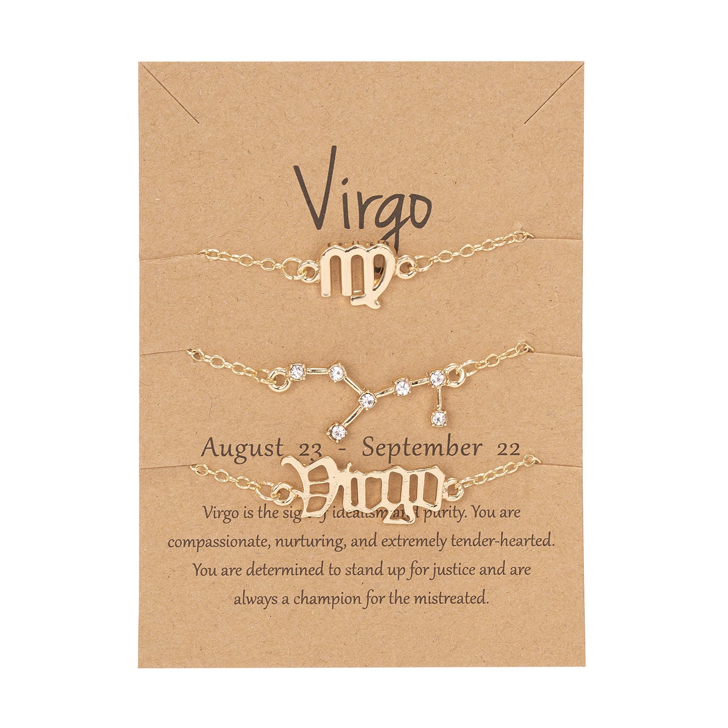 Symbol Starry Sky Ancient English Constellation Bracelet Three-piece Set