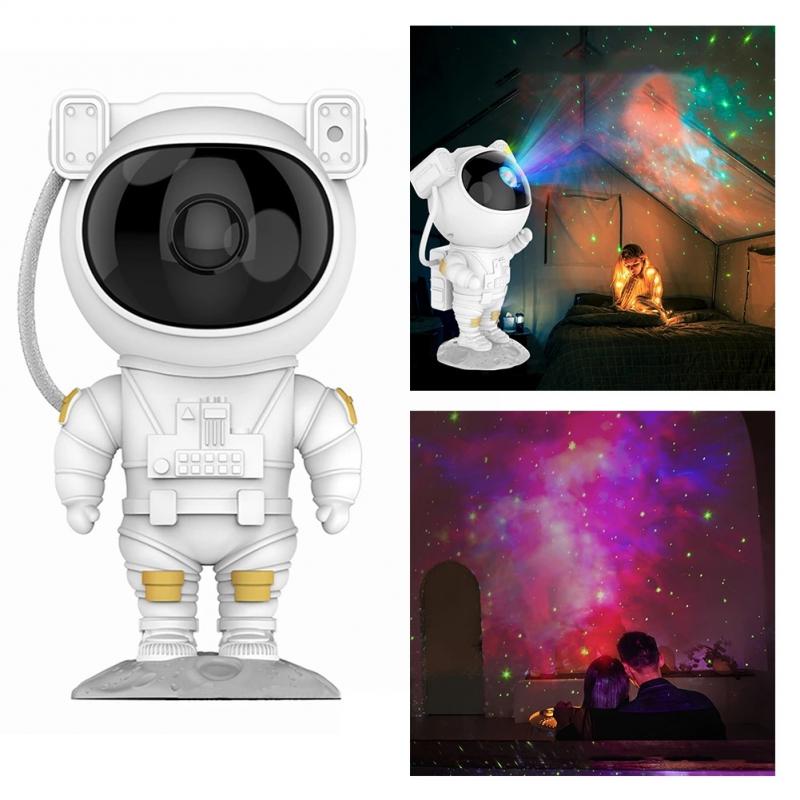 Astronaut Galaxy Starry Sky Projector Nightlight USB Atmosphere Bedroom Table Lamp