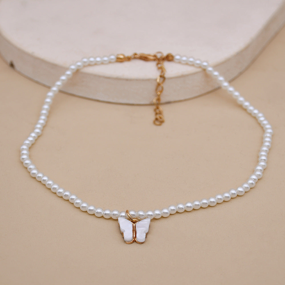 Cars&Bags Opal Bow Knot Pearl Necklace Women