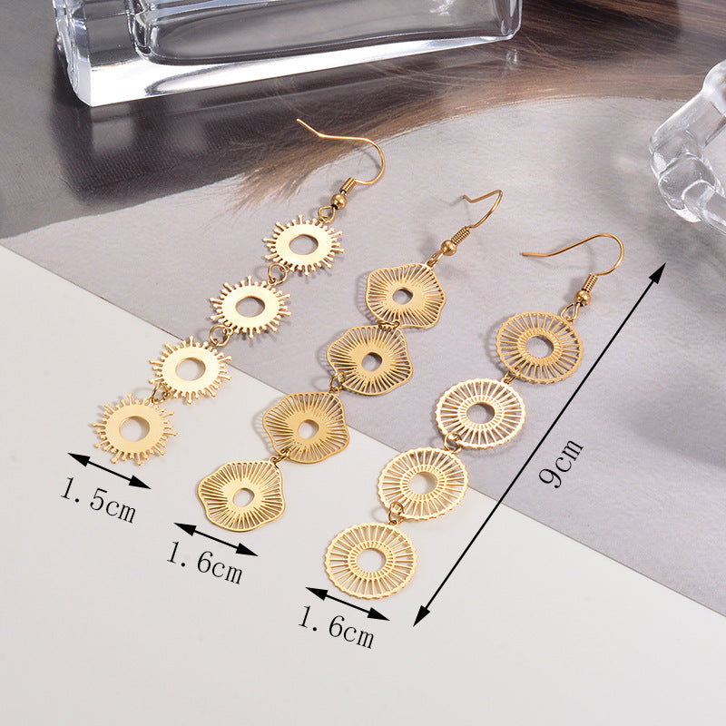 Stainless Steel Earrings Sweet And Delicate Sunflower