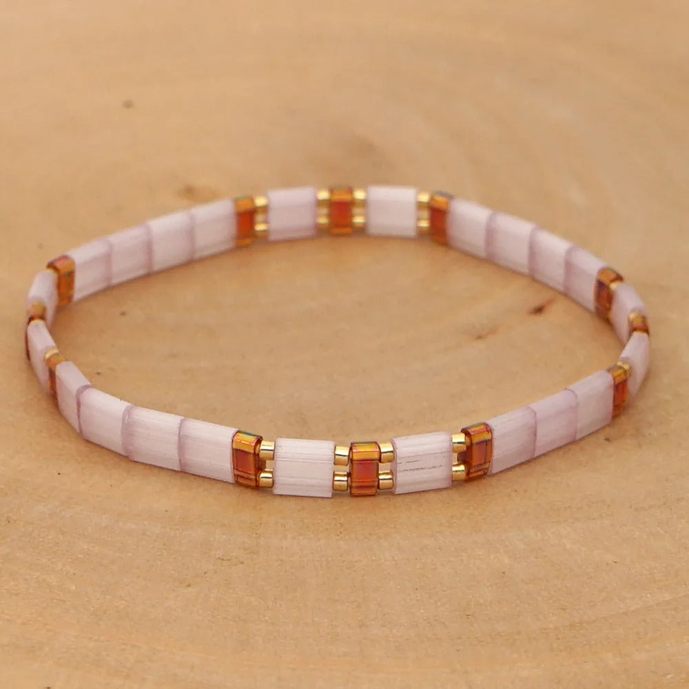 Women's Bohemian Glass Beaded Bracelet – Trendy & Elegant