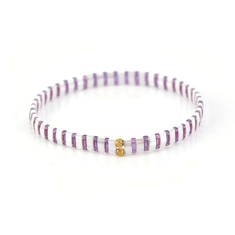 Women's Bohemian Glass Beaded Bracelet – Trendy & Elegant