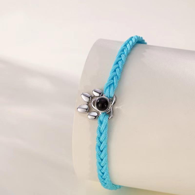 New Dog Claw Projection Languages I Love Your Photo Engraved Bracelet