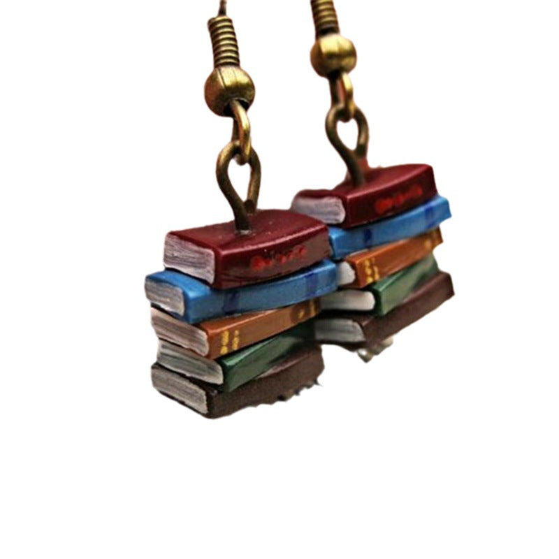 Cars&Bags Library Folding Book Earrings