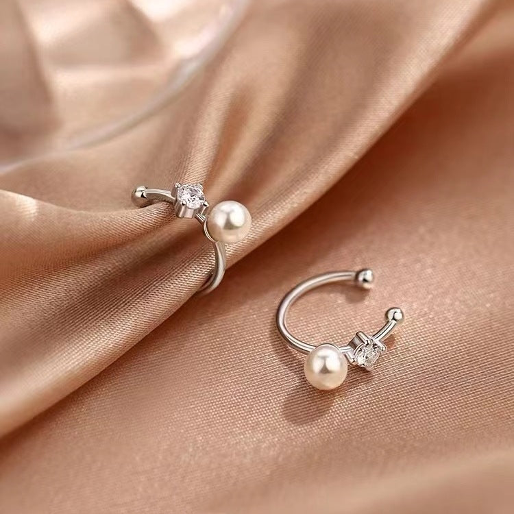 Fashion Silver-plated Pearl Ear Clip For Women