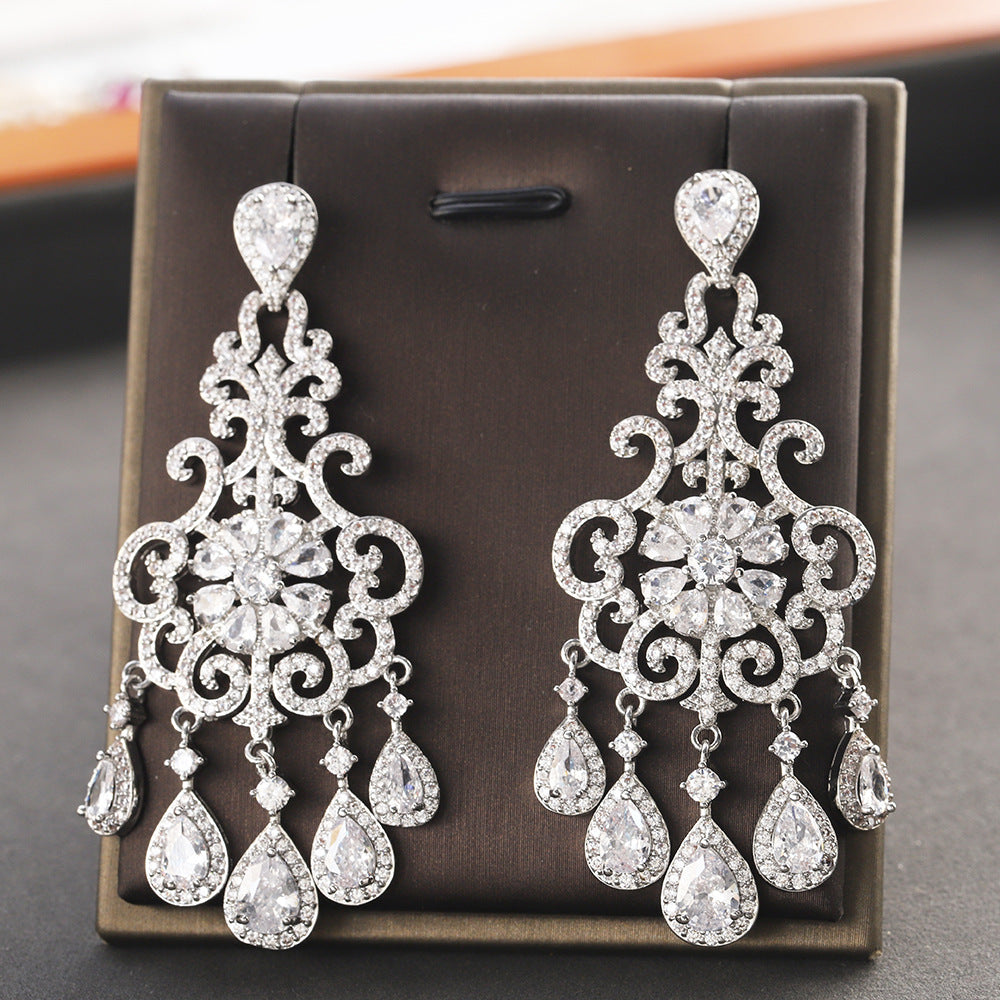 Water Drop Foreign Trade Classic Color Earrings