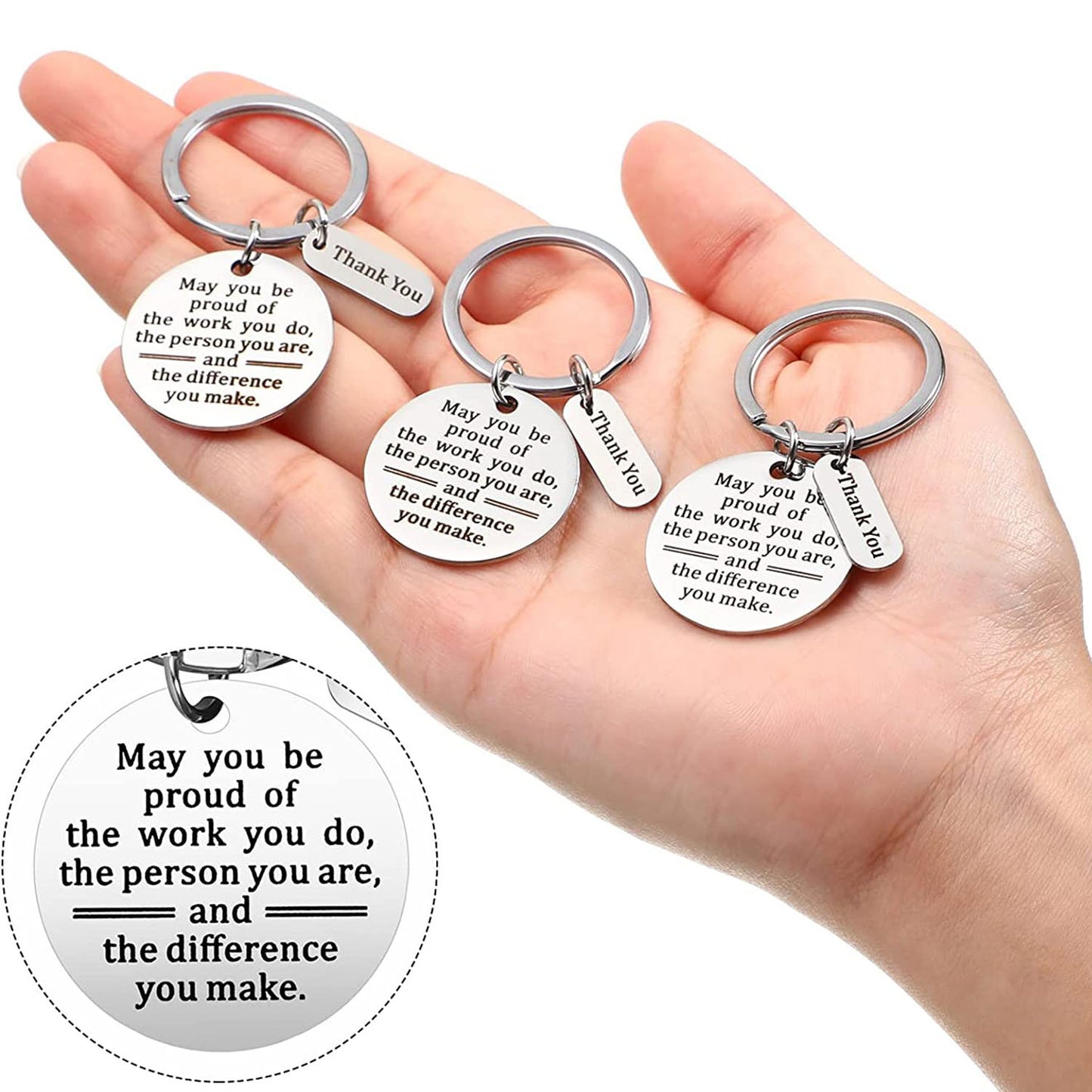 Stainless Steel Key Ring Encourage And Thank Colleagues For Their Friendship Gifts