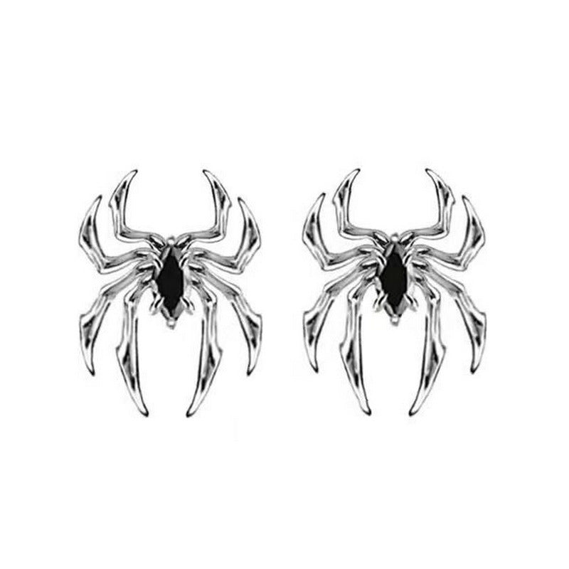 Simple Spider Dark Vintage Stud Earrings