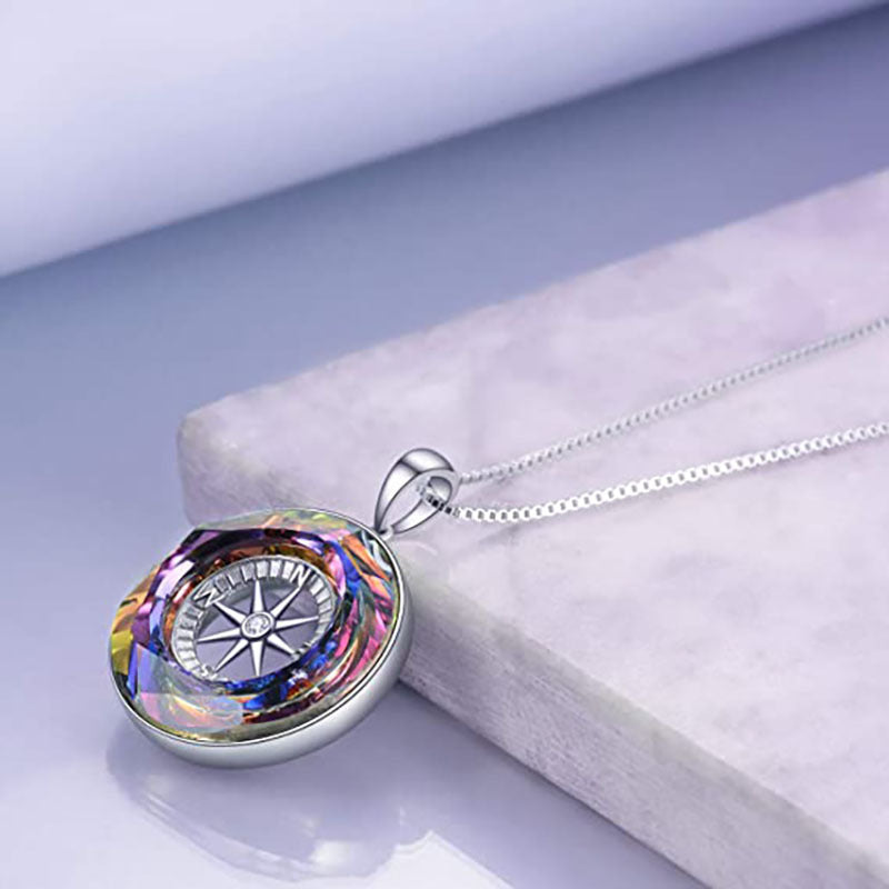 Fashion Compass Necklace Men Women Hip Hop