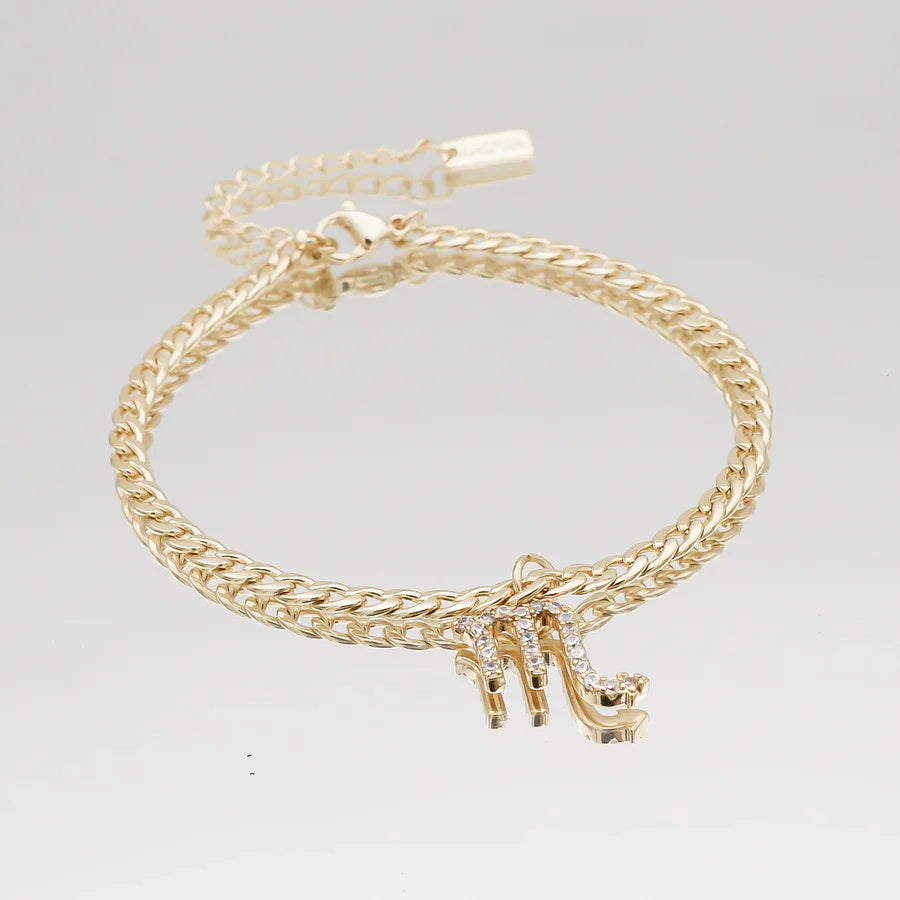 Simple Micro Inlaid Zircon Chain Constellation Anklet