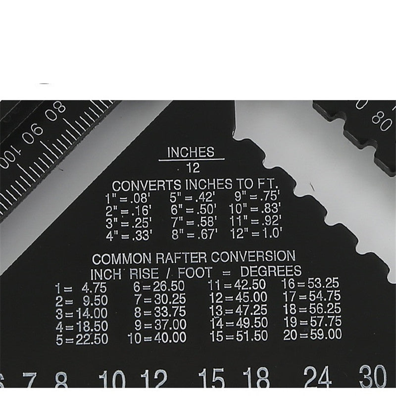 12 inch Aluminum Alloy Triangle Angle Ruler