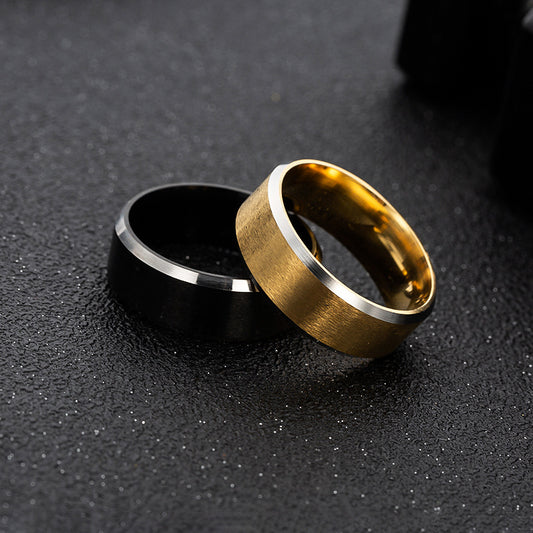 Simple Shape Men's Stainless Steel Ring