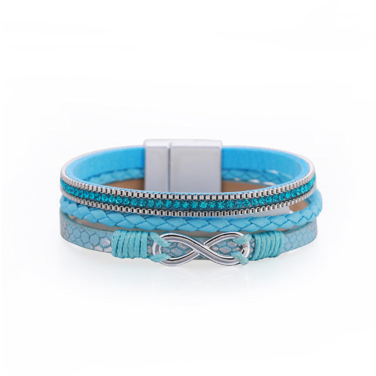 Fashion Personality Three-layer Leather Bracelet