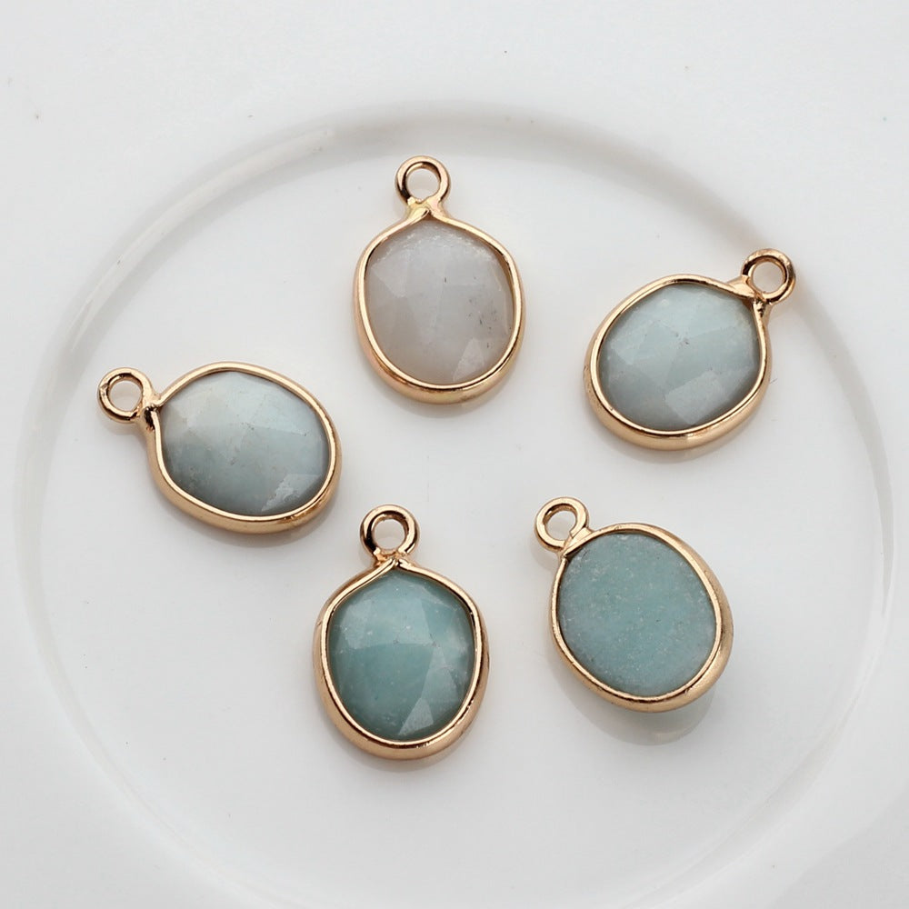 Natural Stone Copper-clad Phnom Penh Oval Pendant