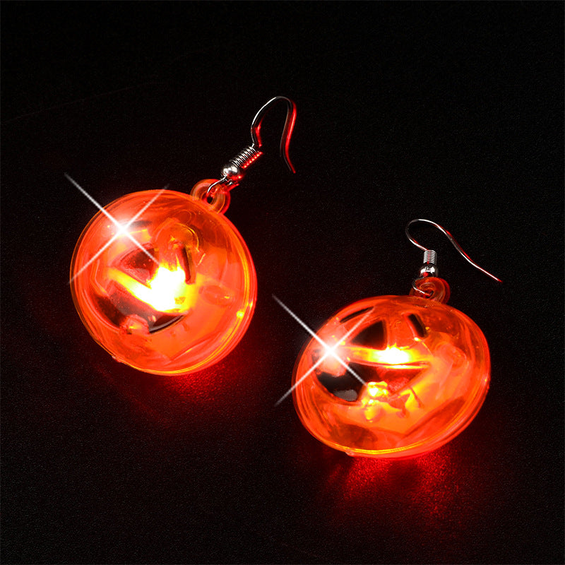 Halloween Party Earrings LED Light Transparent