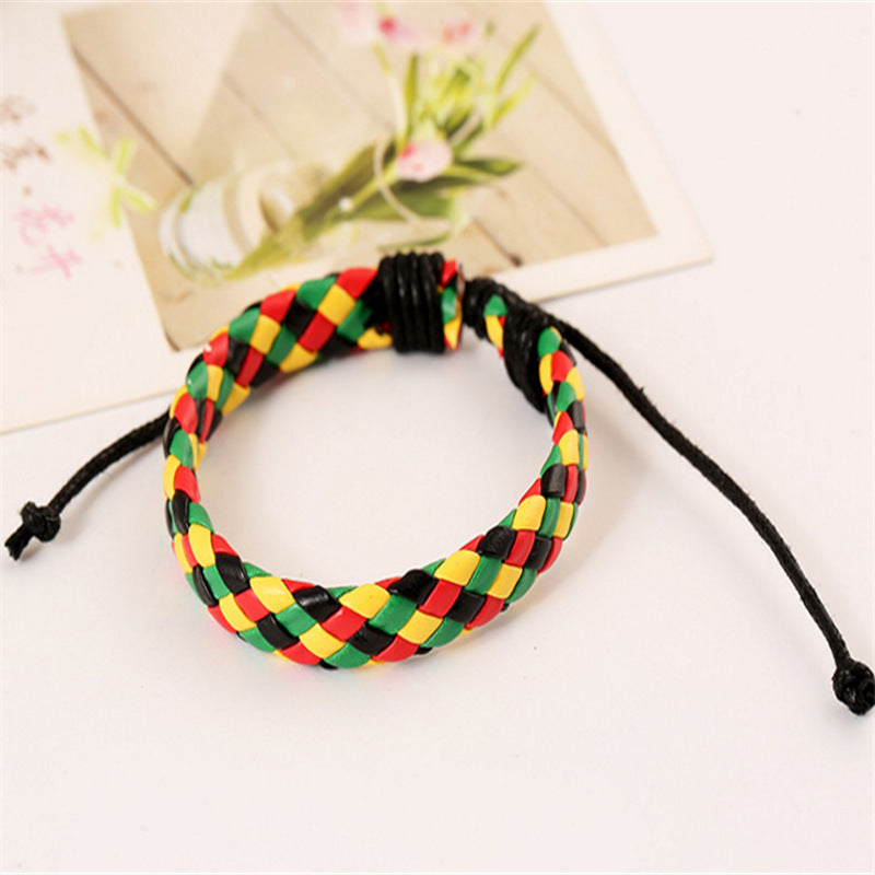 Korean Jewelry PU Braided Bracelet